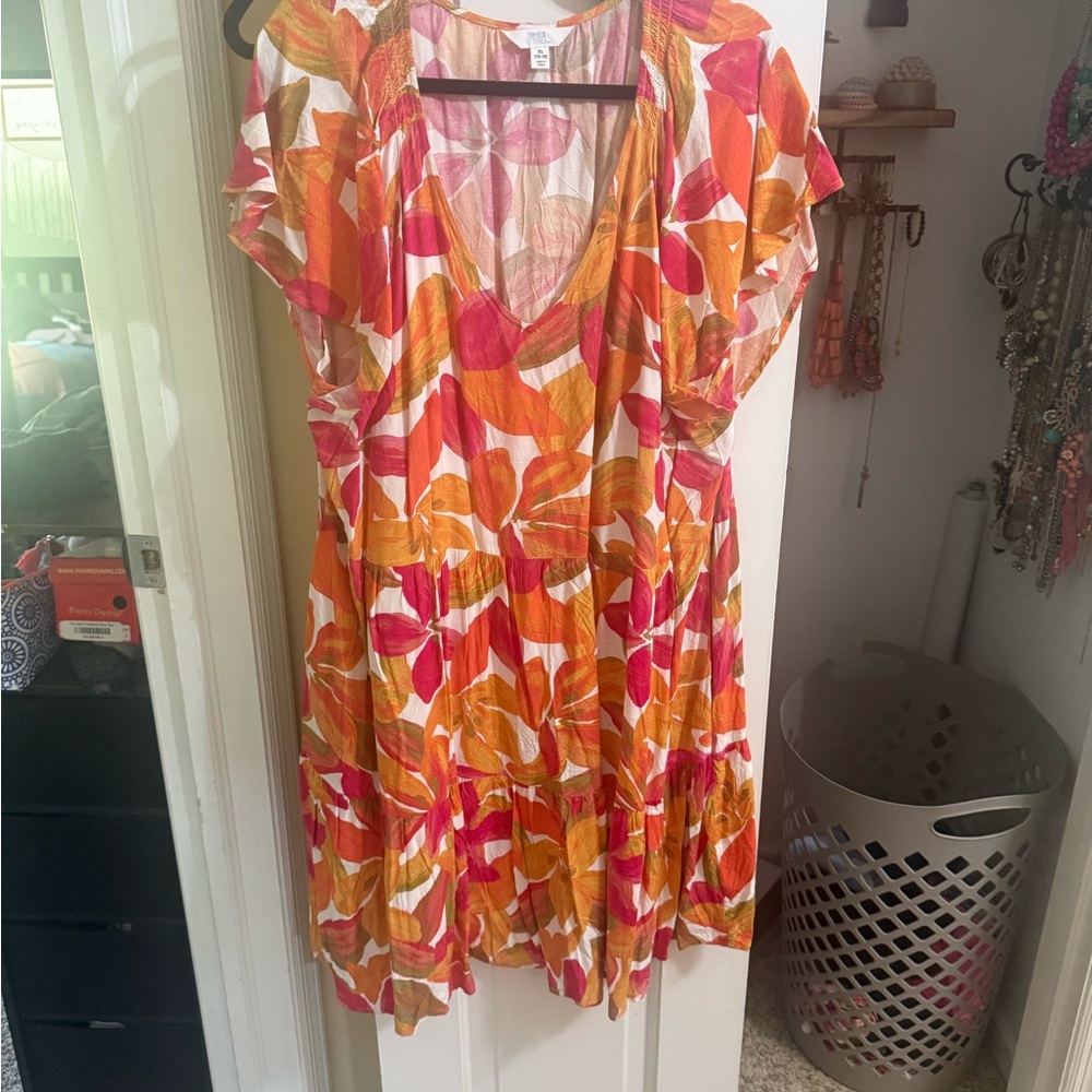 Floral Multicolor Women's Dress